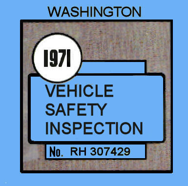 (image for) 1971 Washington inspection sticker